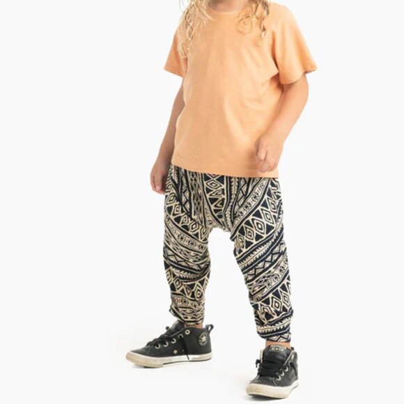 Buddha Pants Kids Unisex Boho Hippie Harem Pants Black - Picture 2 of 4